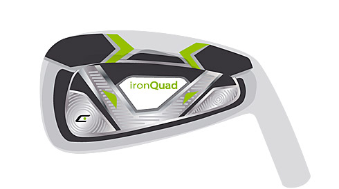 „Quad“ club head for ironQuads PW/9/8/7