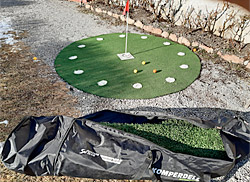 CARVINGGOLF: GOLFATHLON in zwei Tragetaschen verpackt