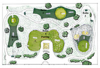 CARVINGGOLF: Der Step Wedge Spielplatz auf nur 70 x 50 = 3500 qm