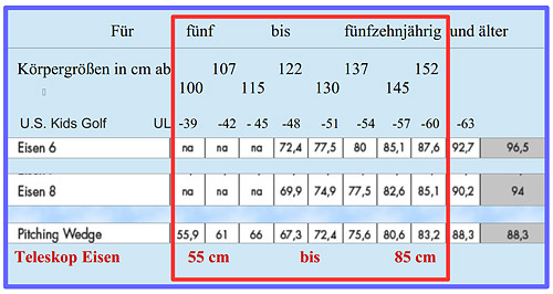 Carvinggolf Vergleich Teleskop-Schläger